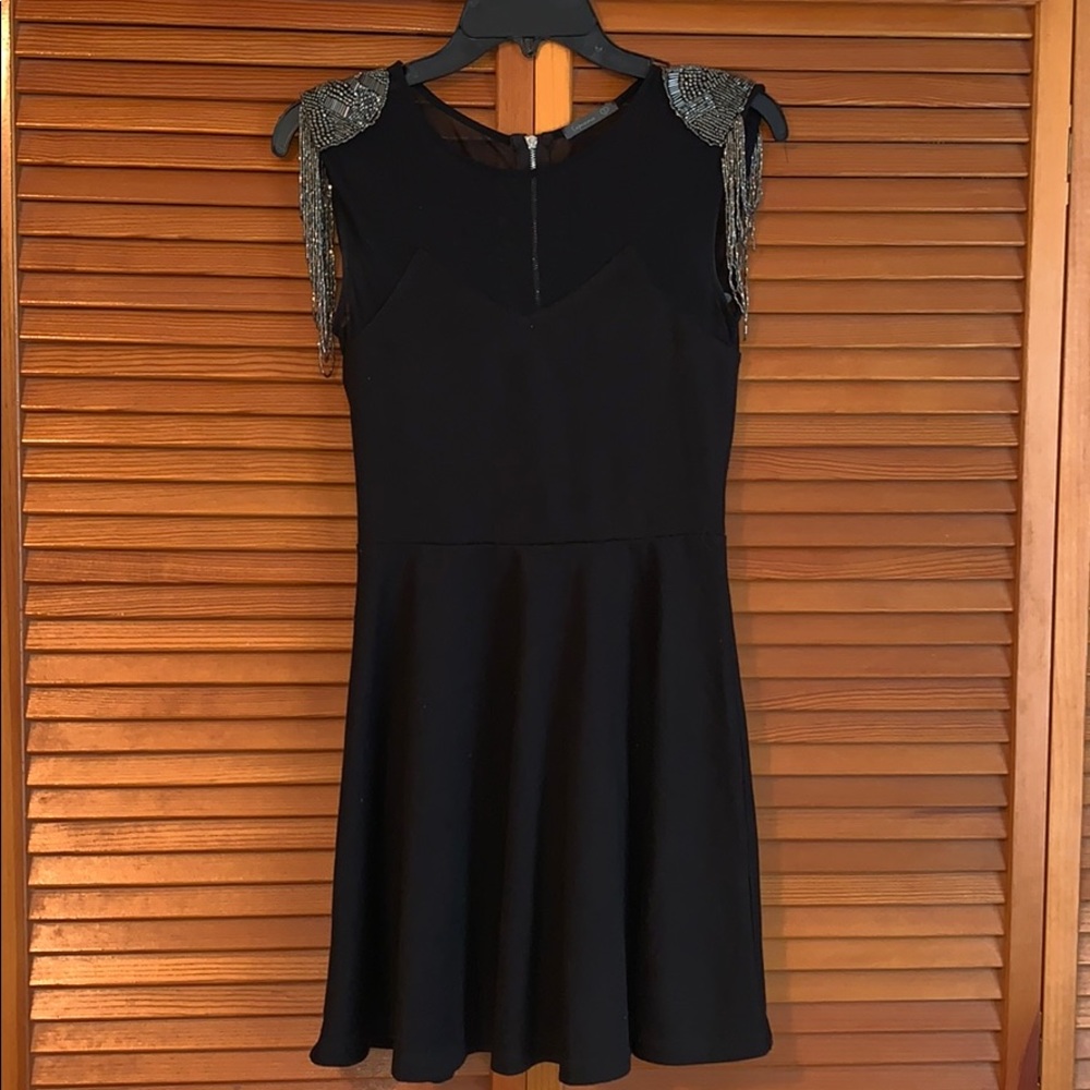 Soprano fit and flare black dress